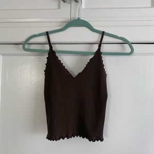 Ribbed and Ruffled Tank